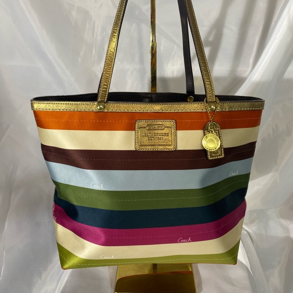 Coach Legacy Stripe 65th Anniversary Tote -11126 - Picture 1 of 10